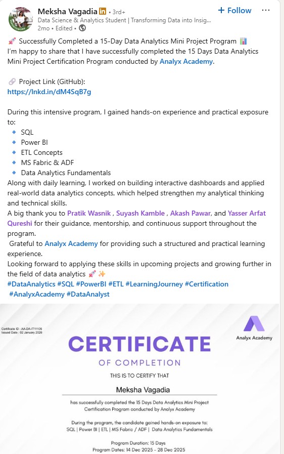 Analyx Academy – Data Analytics & Data Science Courses